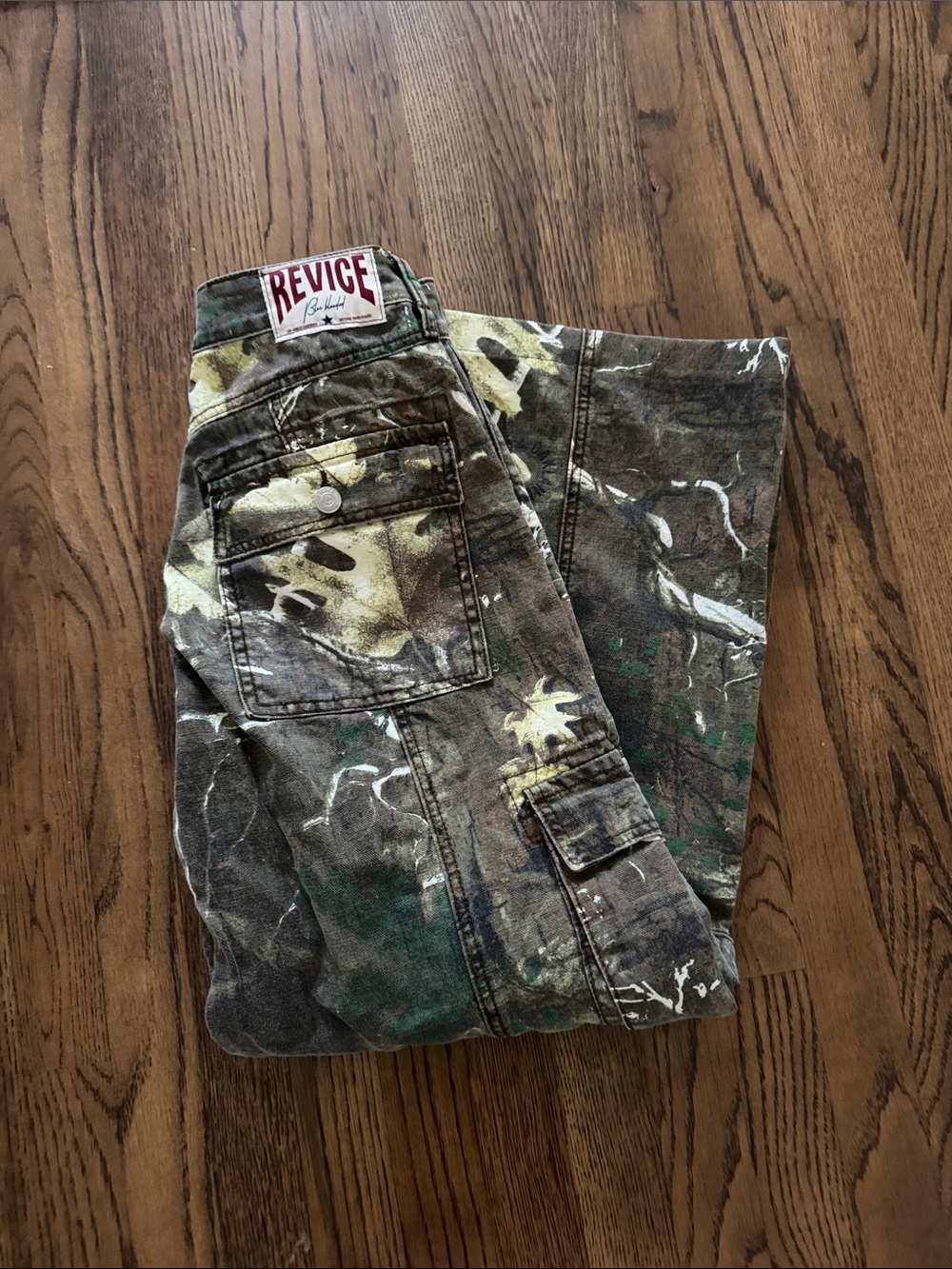 REVICE Men's Camo Cargo Pants - Green/Brown/Tan